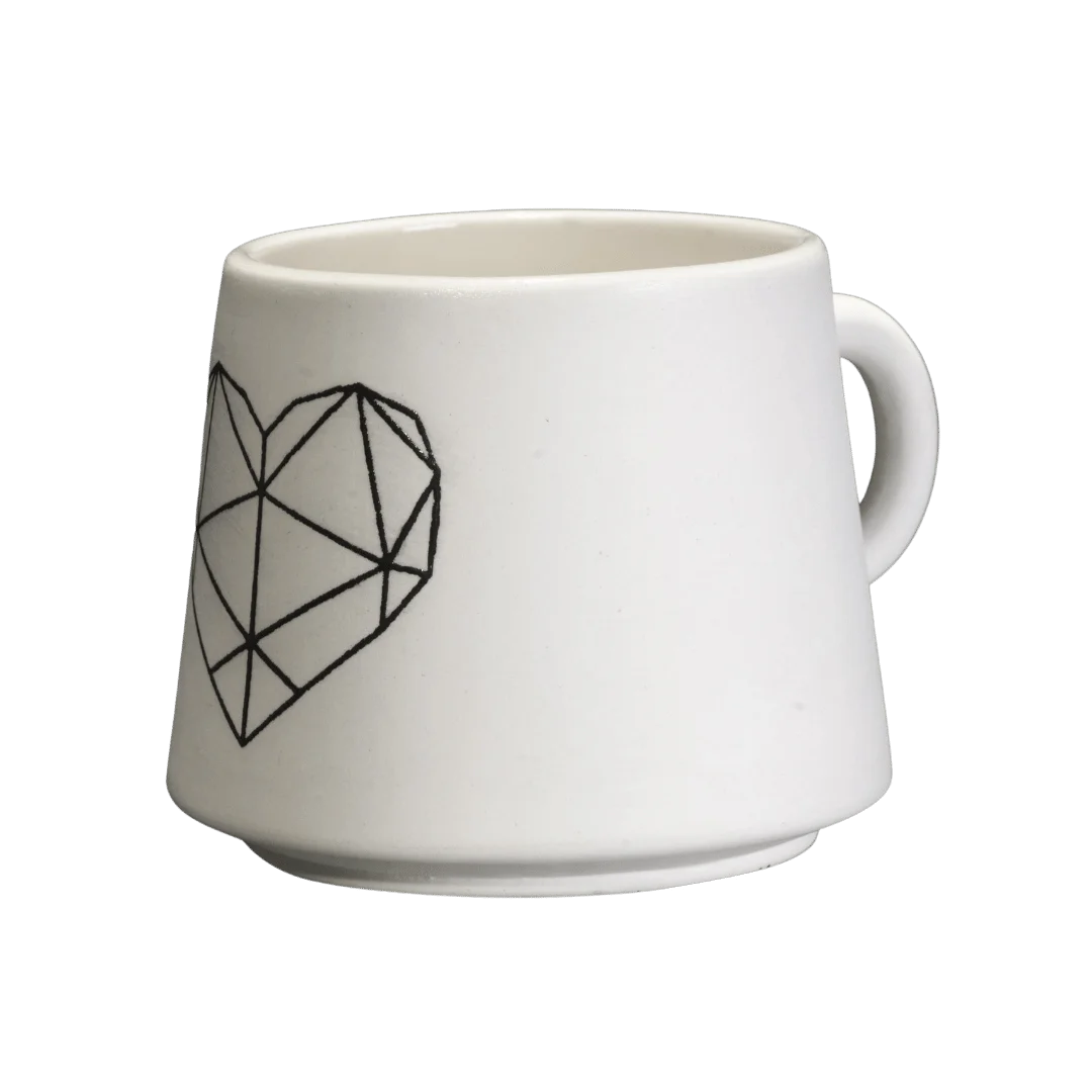 ספל פורצלן אהבה וחברות עצמית (צד)